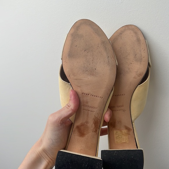 Dear Frances leather cross mules, butter - Picture 8 of 10